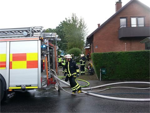 Brand i villa Oskarström