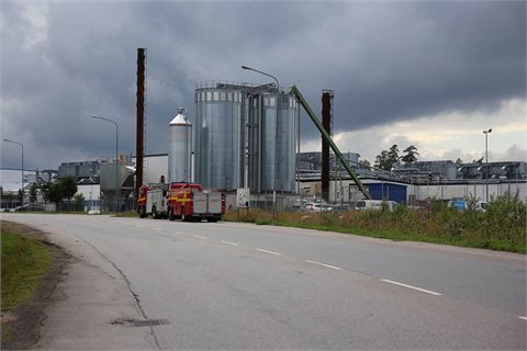 Brand på Ikea Industry i Älmhult