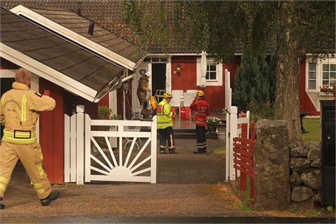 Larm om villabrand i Tranås