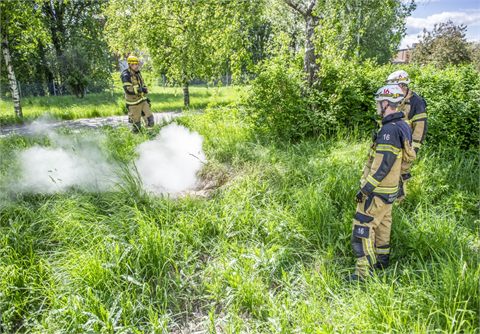 Misstänkt gräsbrand visade sig vara fjärrvärmeläcka i Avesta