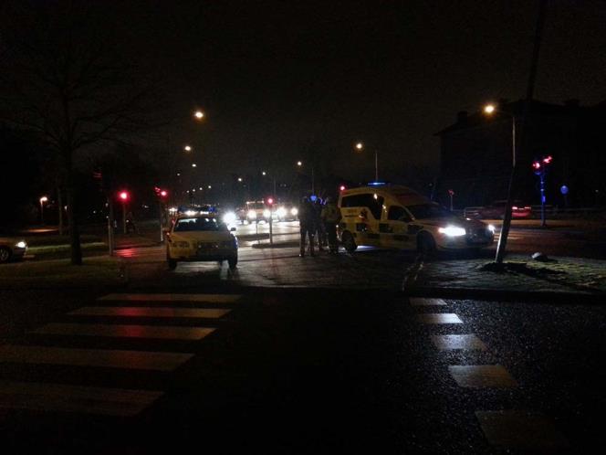 Ambulans i olycka i Halmstad