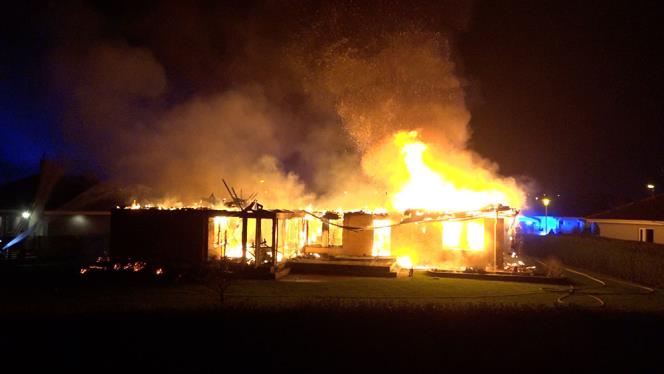 Villa totalfrstrd i brand i Malm
