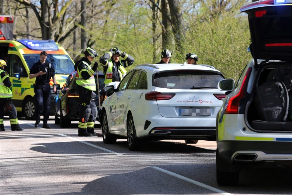 Trafikolycka öster om Ljungbyhed