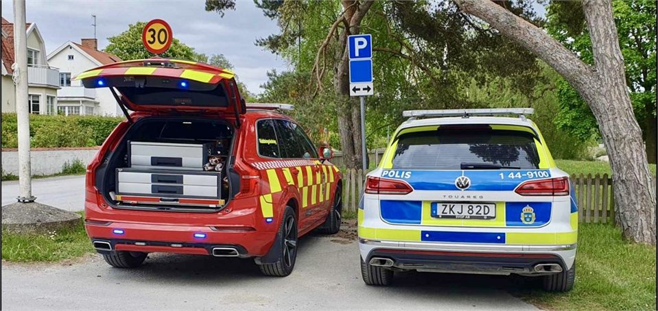Brand i villa i Slite:
