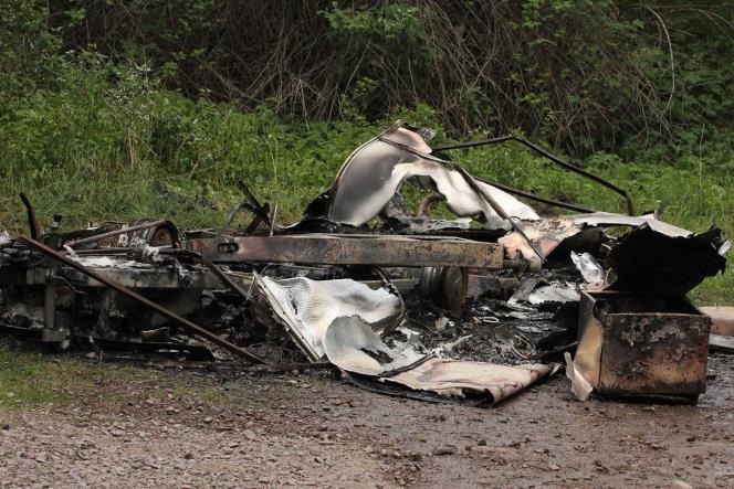 Larm om skogsbrand i Grnna var husvagnsbrand