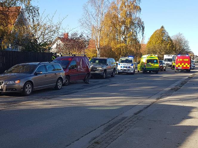 Tv till sjukhus efter trafikolycka