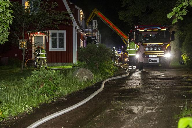 Brand p HVB-hem i Grums  flera evakuerade