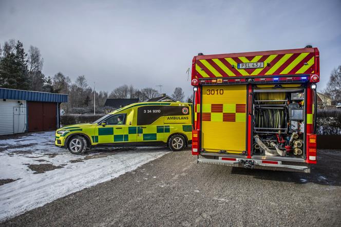 En till sjukhus efter brand i tvttmaskin Salbohed