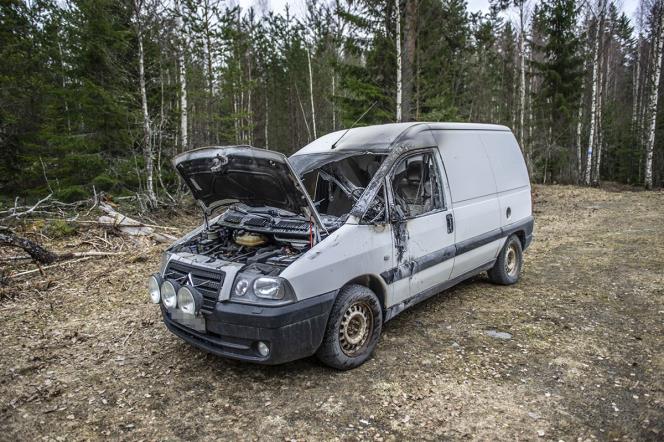 Skpbil i brand utanfr Garpenberg