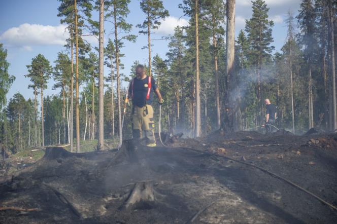 Brand p kalhygge vster om Sala