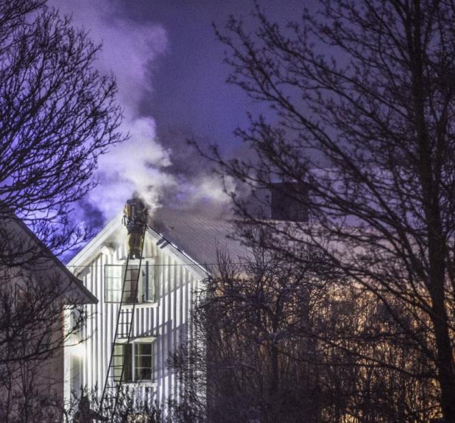 Brand startade i villans badrum