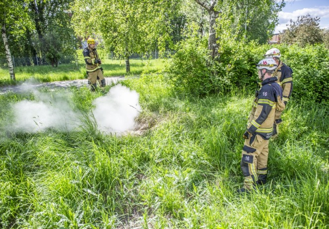 Misstänkt gräsbrand visade sig vara fjärrvärmeläcka i Avesta