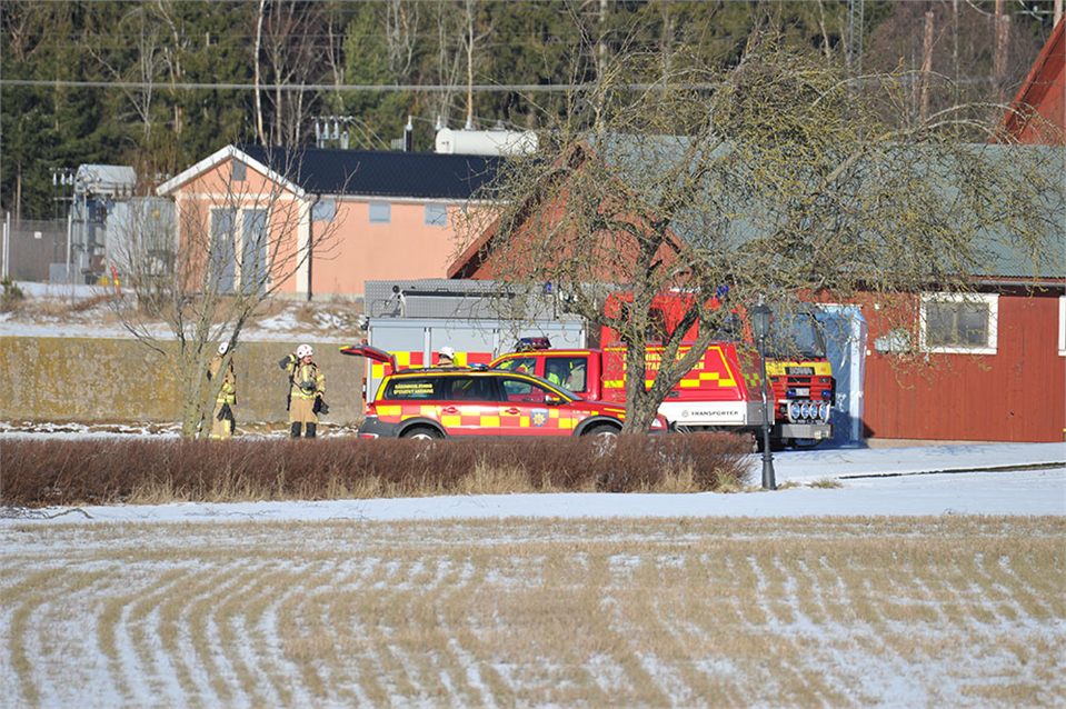 Brand i ladugård utanför Väse