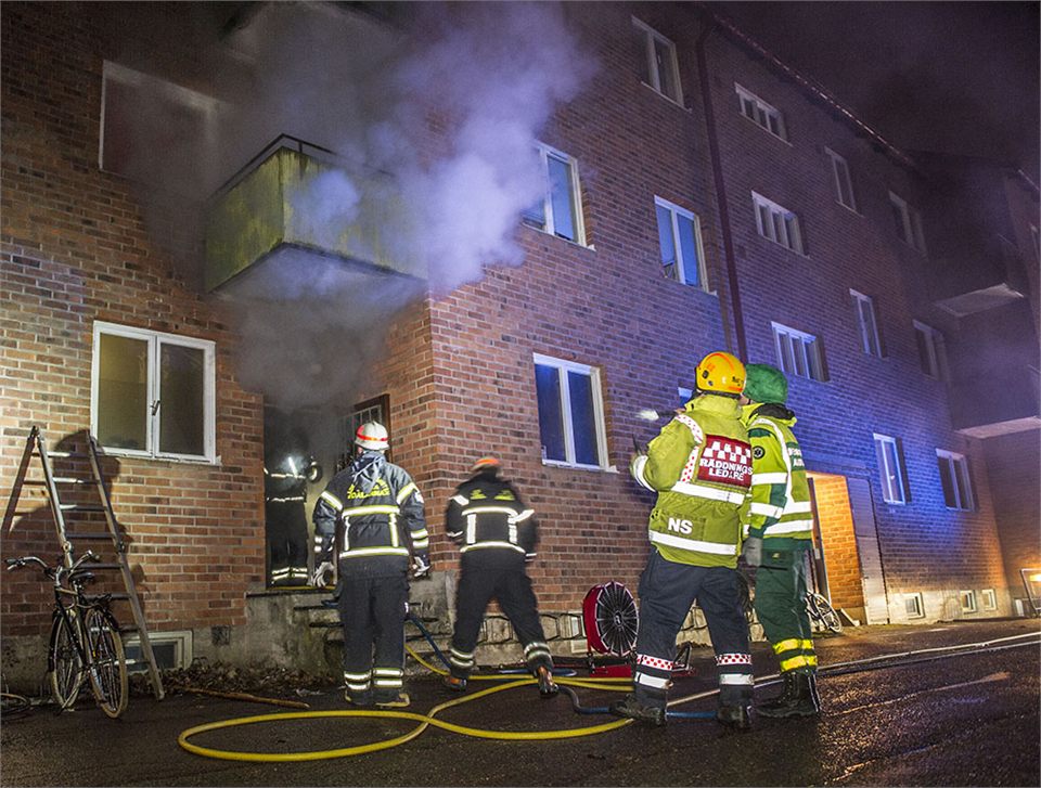 40-tal evakuerade efter brand i krylbo