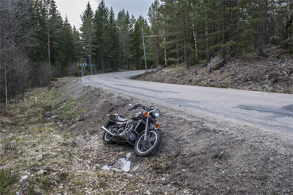 Mc- olycka utanför Fagersta- en skadad