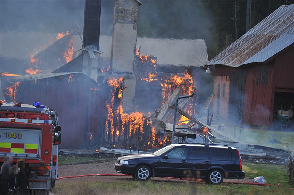 Villa övertänd utanför Väse