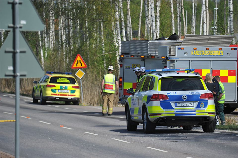 MC-olycka på Hammarö