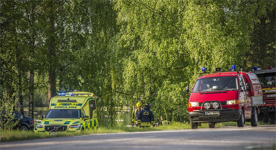 Trafikolycka utanför Sala